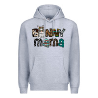 Heather Grey Bunny mama Premium Hoodie - CowhideDigitalArt