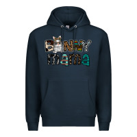 Navy Bunny mama Premium Hoodie - CowhideDigitalArt