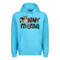 Ocean Blue Bunny mama Premium Hoodie - CowhideDigitalArt