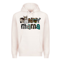 Pale Pink Bunny mama Premium Hoodie - CowhideDigitalArt
