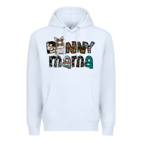 White Bunny mama Premium Hoodie - CowhideDigitalArt