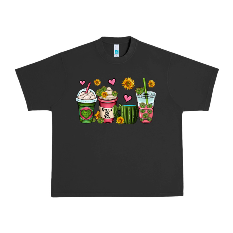 Stuck On You Cactus Coffee Cups Urban Heavy Tee by OliviaCreatesArt | Teevron