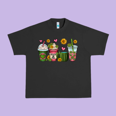 Stuck On You Cactus Coffee Cups Urban Heavy Tee Designed By Oliviacreatesart