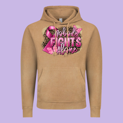 Nobody Fights Alone Cancer Vintage Hoodie Designed By Fadigitalartstudio
