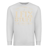 Dove Grey that's what i do i fix stuff and i know things funny saying t shirt Premium Sweatshirt - maiPhamDesign