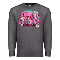Charcoal Heather breast cancer warrior Premium Sweatshirt - AdoDesignShop