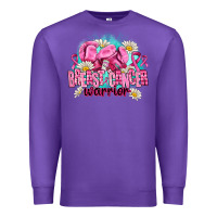 Purple breast cancer warrior Premium Sweatshirt - AdoDesignShop