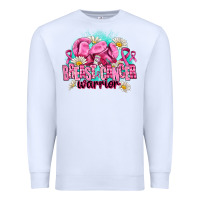 White breast cancer warrior Premium Sweatshirt - AdoDesignShop
