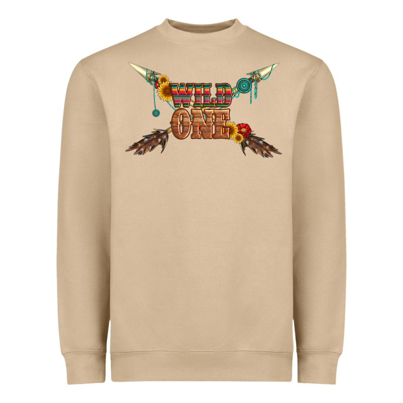 Wild One With Gemstone And Sunflower Heavyweight Sweatshirt by Artiststas | Teevron