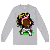 Moon Dust black gamer girl Long Sleeve Tee - FaDigitalArtStudio