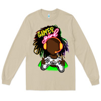 Mushroom black gamer girl Long Sleeve Tee - FaDigitalArtStudio