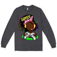 Smoke black gamer girl Long Sleeve Tee - FaDigitalArtStudio