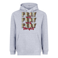Heather Grey pray on it pray over it pray through it Heavyweight Hoodie - AdoDesignShop