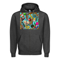 Charcoal Heather teacher tumbler Zipper Hoodie - BarkalooDesign