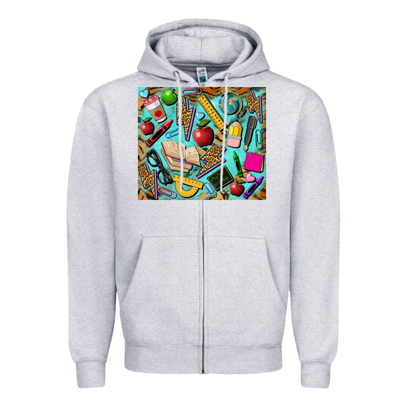 Teacher Tumbler Zipper Hoodie by BarkalooDesign | Teevron