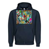 Navy teacher tumbler Zipper Hoodie - BarkalooDesign