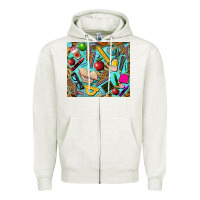 Oatmeal Heather teacher tumbler Zipper Hoodie - BarkalooDesign