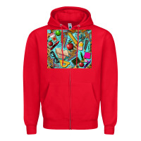 Red teacher tumbler Zipper Hoodie - BarkalooDesign