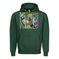 Sports Green teacher tumbler Zipper Hoodie - BarkalooDesign
