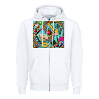 White teacher tumbler Zipper Hoodie - BarkalooDesign