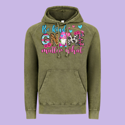 Be Kind Gnome Matter What Vintage Hoodie Designed By Oliviacreatesart