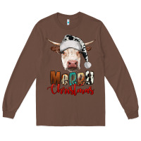 Chestnut merry christmas hereford cow Long Sleeve Tee - RanaPortraitStore