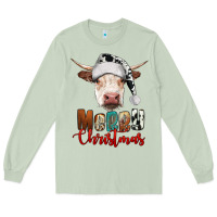 Matcha merry christmas hereford cow Long Sleeve Tee - RanaPortraitStore