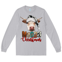 Moon Dust merry christmas hereford cow Long Sleeve Tee - RanaPortraitStore