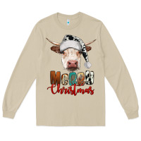 Mushroom merry christmas hereford cow Long Sleeve Tee - RanaPortraitStore