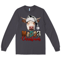Smoke merry christmas hereford cow Long Sleeve Tee - RanaPortraitStore