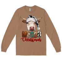 Toasted Coconut merry christmas hereford cow Long Sleeve Tee - RanaPortraitStore
