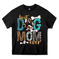 Black Best Dog Mom Ever Heavy Core Tee - texasbilliewilder