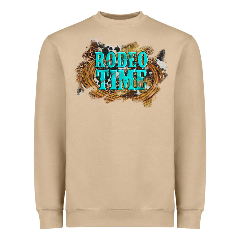 Rodeo Time  With Leopard And Cowhide Heavyweight Sweatshirt by Artiststas | Teevron