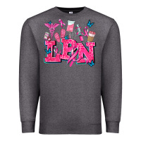 Charcoal Heather lpn cancer  nurse with Premium Sweatshirt - AdoDesignShop