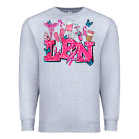 Heather Grey lpn cancer  nurse with Premium Sweatshirt - AdoDesignShop