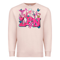 Pale Pink lpn cancer  nurse with Premium Sweatshirt - AdoDesignShop
