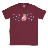 Burgundy butterflies and mom Classic Tee - TumblerDesignByShophia