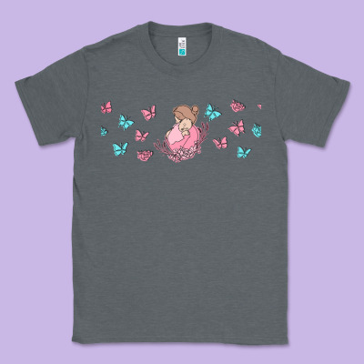 Butterflies And Mom Classic Tee Designed By Tumblerdesignbyshophia
