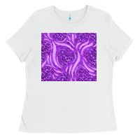 White purple glitter with leopard pattern Ladies Tee - TumblerDesignByShophia