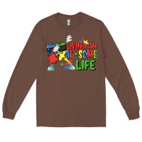 Chestnut Living an au-some life Autism Awareness Day Long Sleeve Tee - FaDigitalArtStudio