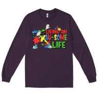 Plum Living an au-some life Autism Awareness Day Long Sleeve Tee - FaDigitalArtStudio