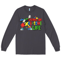 Smoke Living an au-some life Autism Awareness Day Long Sleeve Tee - FaDigitalArtStudio