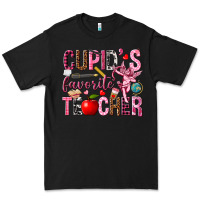 Black Cupid's Favorite Teacher Valentine's Day Premium Tee - HowdyJamesFarm