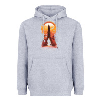Heather Grey Retro Animation  Novel Art Characters Poster Heavyweight Hoodie - maiPhamDesign