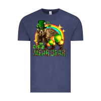 Vintage Denim St. Patrick's Day mear bear Vintage Tee - HowdyJamesFarm