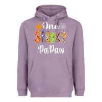 Lavender grandpa family halloween matching shirts, one spooky papaw t shirt Heavyweight Hoodie - maiPhamDesign