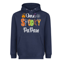 Navy grandpa family halloween matching shirts, one spooky papaw t shirt Heavyweight Hoodie - maiPhamDesign