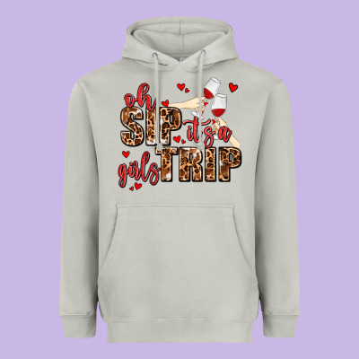 Oh Sip Its A Girls Trip Heavyweight Hoodie Designed By Adodesignshop