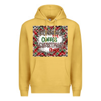 Antique Gold Running on Coffee And Christmas Premium Hoodie - CowhideDigitalArt