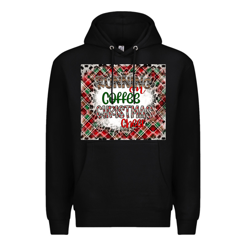 Running On Coffee And Christmas Premium Hoodie by CowhideDigitalArt | Teevron